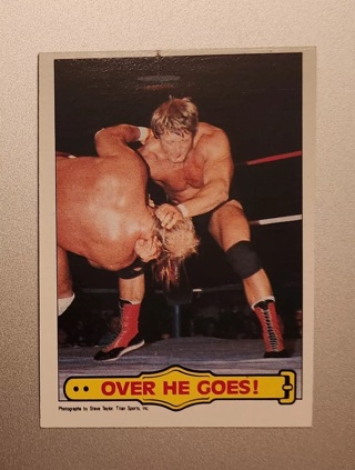 1985 Topps WWF Wrestling #30 Over He Goes!