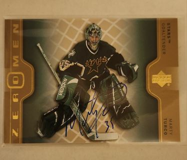 Marty Turco Dallas Stars TTM autograph