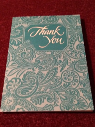 Thank You Card - Floral Swirl 