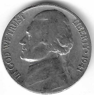 1941 Jefferson Nickel U. S. Five Cent Coin