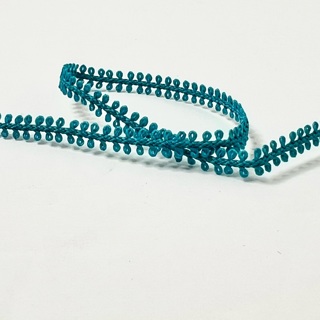 Teal Zipper Loopy Embellishment Trim Edge 