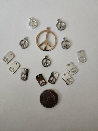 Various Peace Sign Charms & Pendant