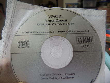 VIVALDI Famous Concerto CD DALL areo Chamber Orchestra