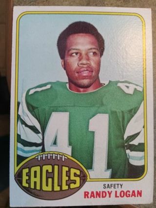 1976 TOPPS RANDY LOGAN PHILADELPHIA EAGLES FOOTBALL CARD# 101