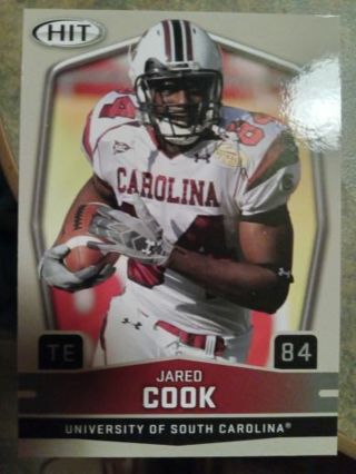 2009 SAGE HIT ROOKIE JARED COOK UNIVERSITY OF SOUTH CAROLINA FOOTBALL CARD# 84