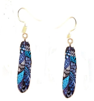 GP MULI-COLOR FEATHER EARRINGS STYLE 6 #3 (PLEASE READ DESCRIPTION)