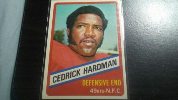 RARE ORIGINAL 1976 TOPPS WONDER BREAD ALL STAR SERIES CEDRICK HARDMAN 49ERS FOOTBALL CARD# 13