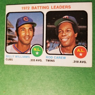 1973 - TOPPS BASEBALL CARD NO. 61 - 1972 BATTING LEADERS - CAREW