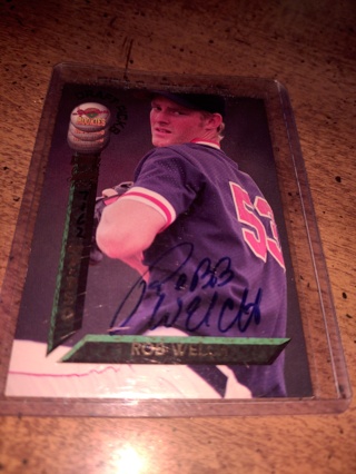 Baseball veteran Rob Welch autograph