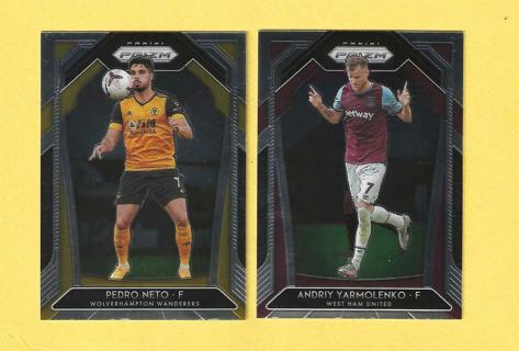 2020-2021 Panini Prizm Pedro Neto & Andriy Yarmolenko Soccer cards West Ham United Wanderers