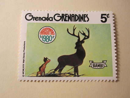 Grenada / Disney 5c stamp: 1980 Bambi - Uncancelled