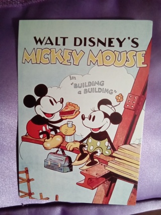 Mickey Mouse in Building a  Building Post Card