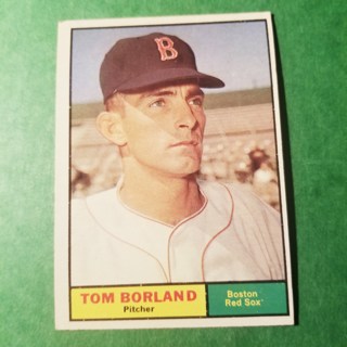 1961 - TOPPS EXMT - NRMT BASEBALL - CARD NO. 419 - TOM BORLAND - RED SOX