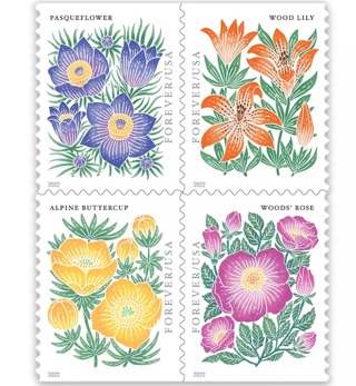 20 Forever Stamps, Mountain Flowers, Insured, Is Refundable, Ships in 1 day.