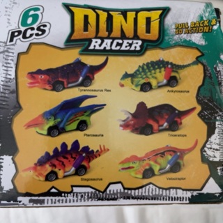 Dino Racers 6 PCS pull back and go action