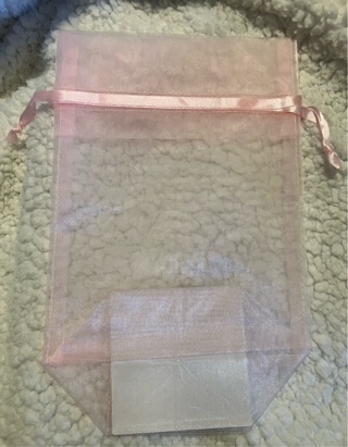 Pink Organza Bag