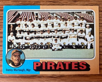 1975 Topps Pittsburgh pirates team card  