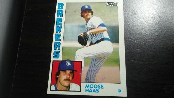 1984 TOPPS MOOSE HAAS MILWAUKEE BREWERS BASEBALL CARD# 271