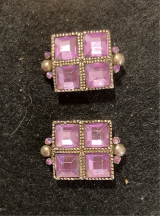 Purple Double Hole Beads