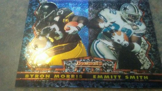 1995 BOWMANS BEST BYRON MORRIS/EMMITT SMITH DALLAS COWBOYS FOOTBALL CARD# 27