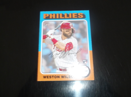 2024 Topps Heritage    Weston Wilson   rookie  card   #  105   Philadelphia Phillies 