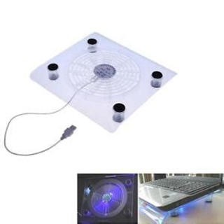 1 USB Cooler Fan Cooling Pad Blue LED Light for Notebook Laptop 14.1"-15.4" FREE SHIPPING