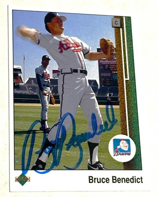 Autographed Bruce Benedict 1989 Upper Deck #121 Atlanta Braves