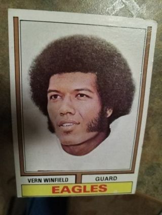 1974 TOPPS VERN WINFIELD PHILADELPHIA EAGLES FOOTBALL CARD# 242