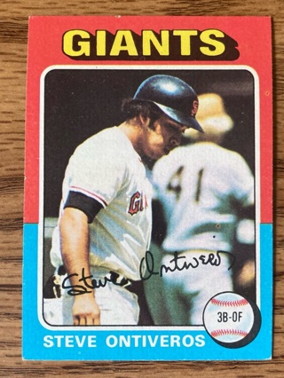 1975 Topps Steve Ontiveros baseball card 