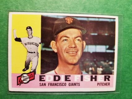 1960 - TOPPS EXMT - NRMT BASEBALL - CARD NO. 23 - EDDIE FISHER - GIANTS