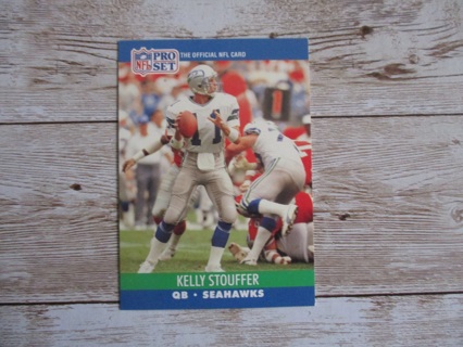 Pro Set Kelly Stouffer QB 1990 football trading card number 650