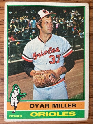 1976 Topps Dyar Miller baseball card 