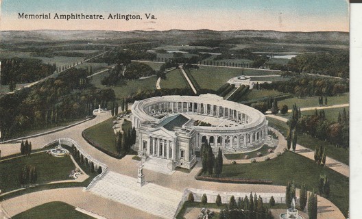 Vintage Used Postcard: 1918 Memorial Amphitheatre, Arlington ,VA