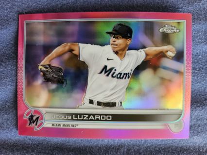 2022 Topps Chrome Pink Refractor Jesus Luzardo