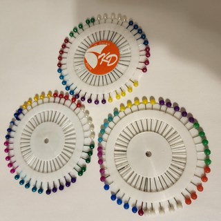 NEW - Set of 3 - Colored Pearl Head Pin's - 120 total