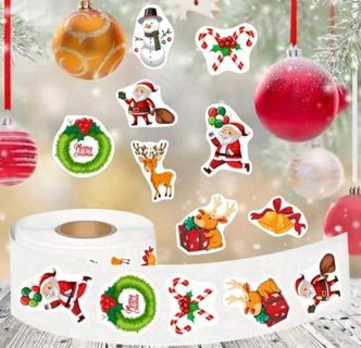 ➡️NEW⛄(8) 1" CHRISTMAS STICKERS!!