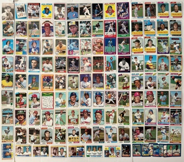 Topps 1970s to 1980s Baseball Cards Vintage Lot of 128 - Stars, HOFers, Rookies