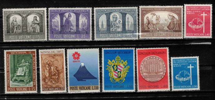 Vatican Stamps 1966-70