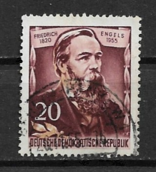 1955 DDR Sc262 20pf Friedrich Engels used