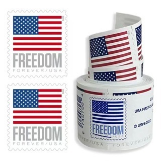 1  Roll 100 US First Class Freedom Flag 2023 USPS Forever Postage Stamps