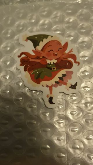 Cute Elf Christmas Sticker