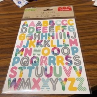 Alphabet letter stickers