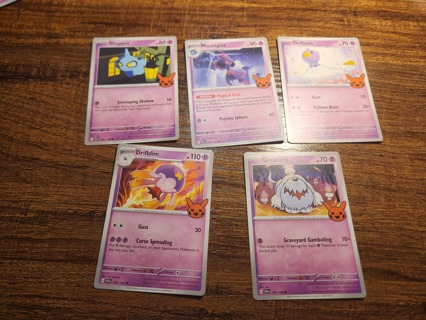 Pokémon Lot of 5 Psychic Cards - 2023 Trick or Trade - Pokemon Trading Card Game