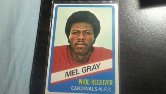 RARE ORIGINAL 1976 TOPPS WONDER BREAD MEL GRAY ST. LOUIS CARDINALS. FOOTBALL CARD# 4