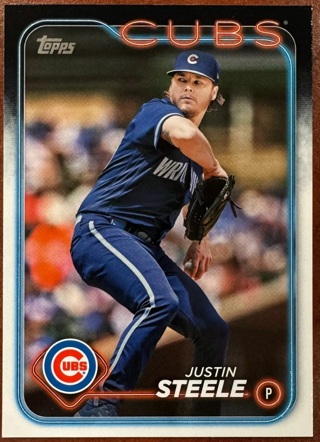 2024 Topps Series 1 #318 - Justin Steele - Chicago Cubs Baseball Card
