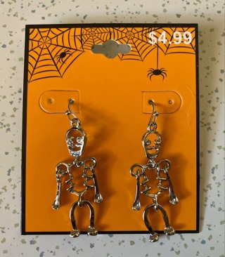 "Dancing" Skeleton Dangle Earrings (New)