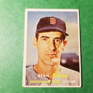 1957 - TOPPS EXMT - NRMT BASEBALL - CARD NO. 381 - DEAN STONE - RED SOX