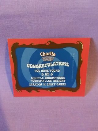 Charlie & The Chocolate Factory mini Trading Card