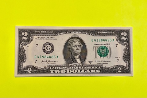 Two Dollar Bill 2017 A Series !