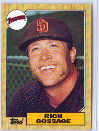 Rich "Goose"" Gossage, 1987 Topps Card #380. San Diego Padres HOFr, (L3)